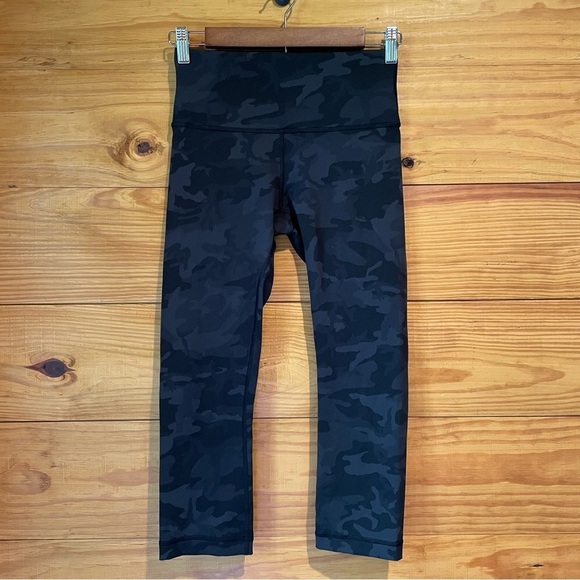 Lululemon Wunder Under Crop Leggings 21" Incognito Camo Multi Grey 6 W6AROS - Picture 2 of 9